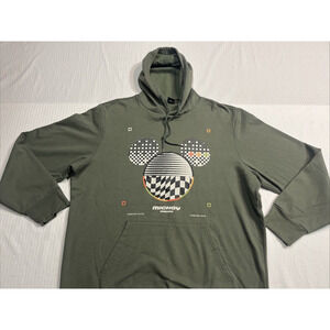 Mickey Mouse Men's Hoodie Geometric Green White Black Size XL